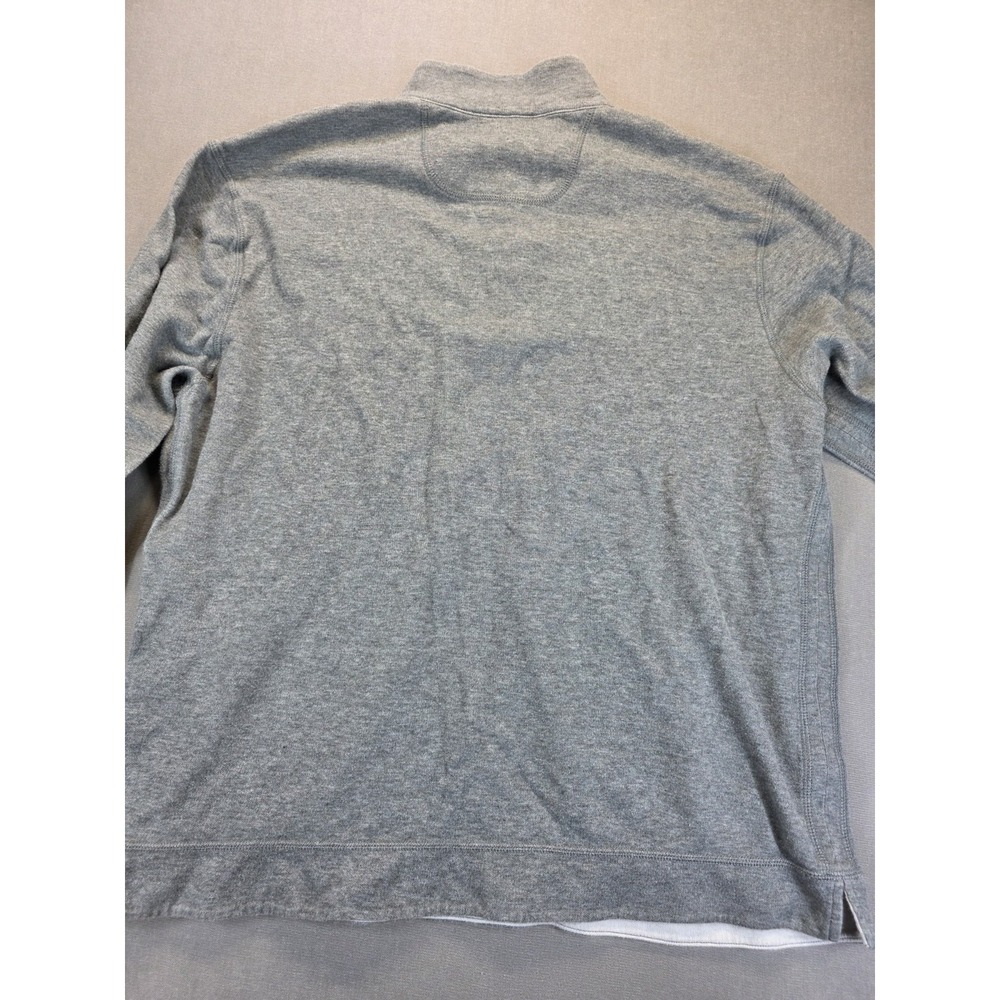 Tommy Bahama Mens XL 1/4 Zip Pullover Mock Neck Gray 100% Cotton Minimalist - Picture 4 of 5